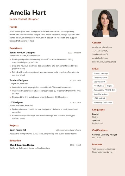 Bloom resume template