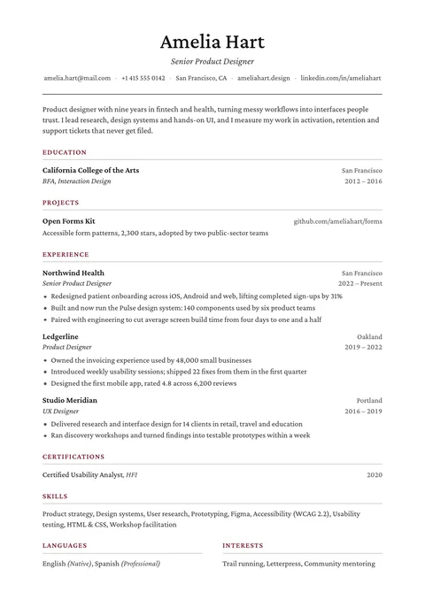 Campus resume template