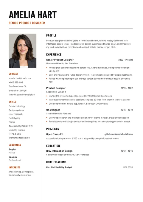 Summit resume template